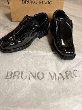 Bruno Marc - Kid’s Black Patent Leather Slip-On Loafers